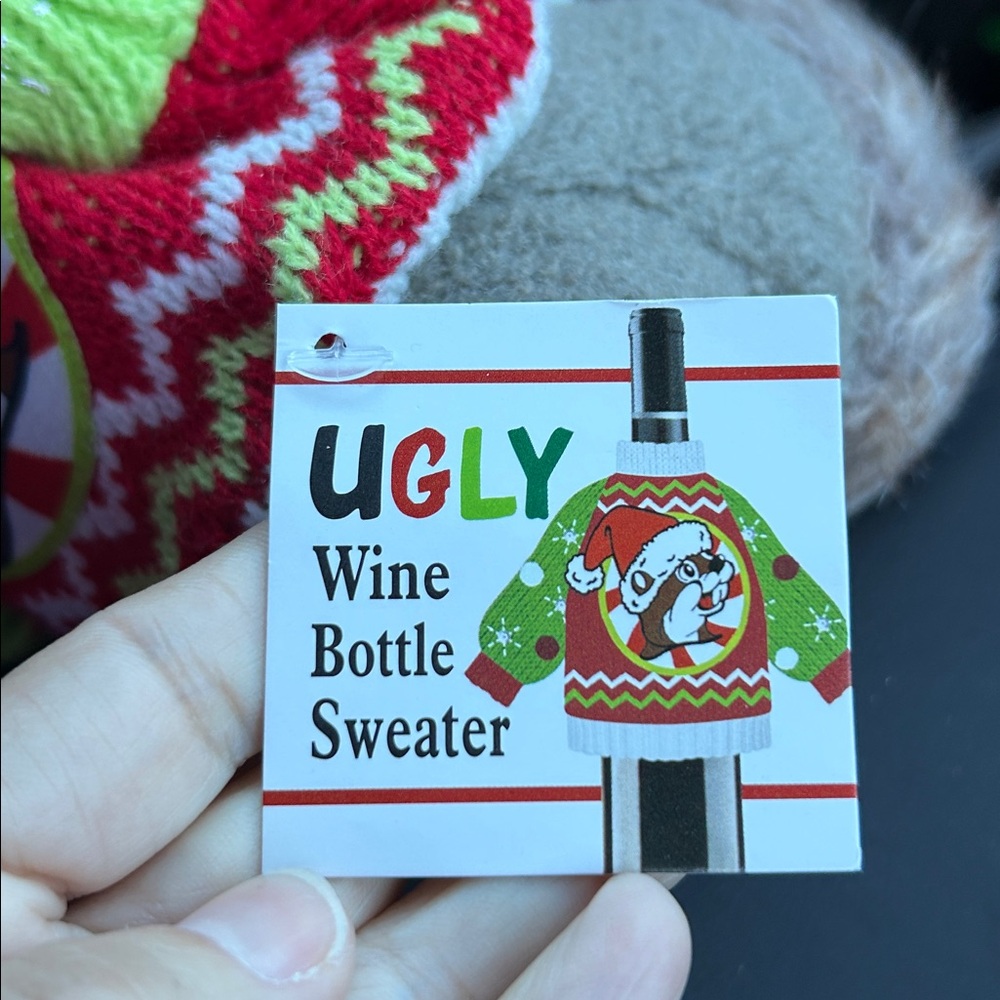 NWT - BUC-EE’S Ugly Wine Bottle Christmas Sweater - Picture 3 of 4